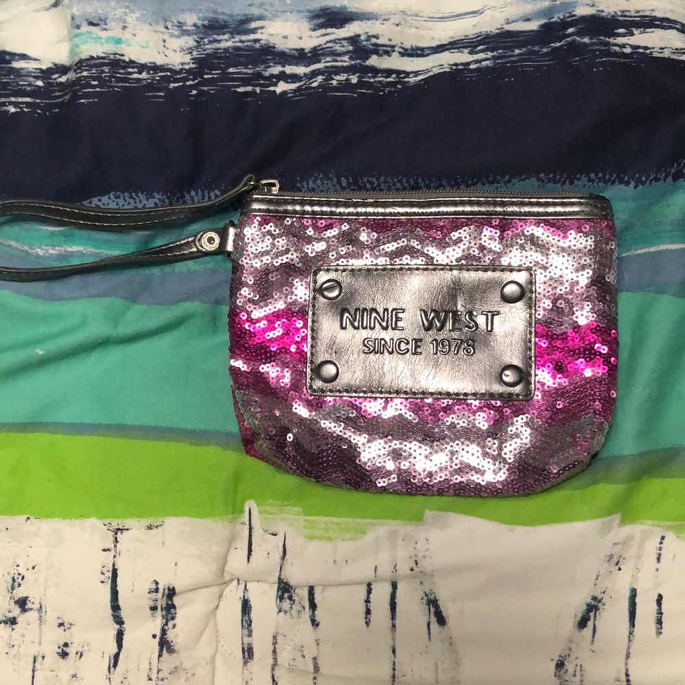 Nine West sequin wristlet
